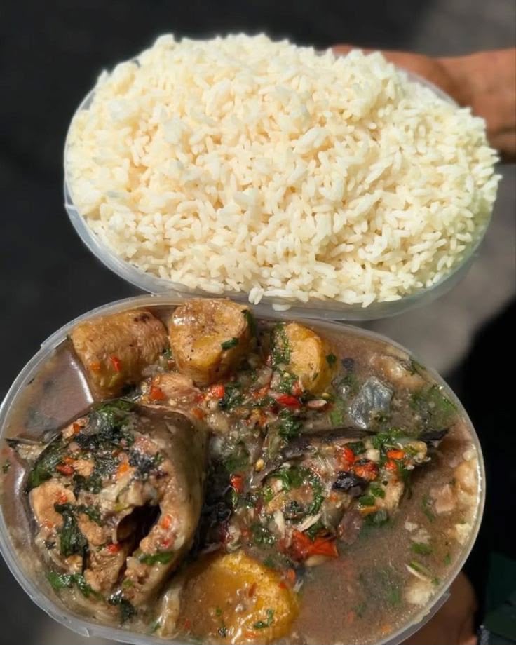 Catfish Pepper Soup & White Rice